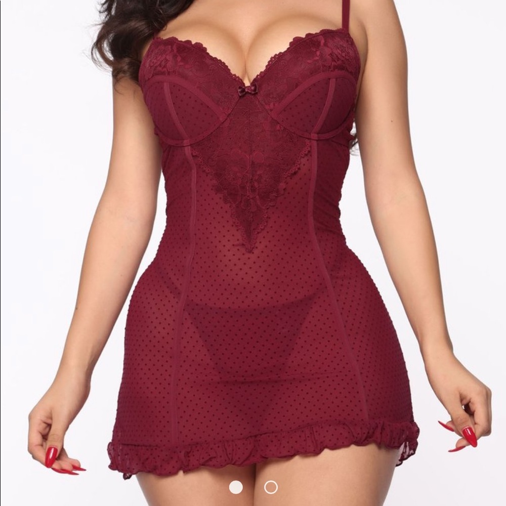 Came Across Your Love Babydoll - Burgundy